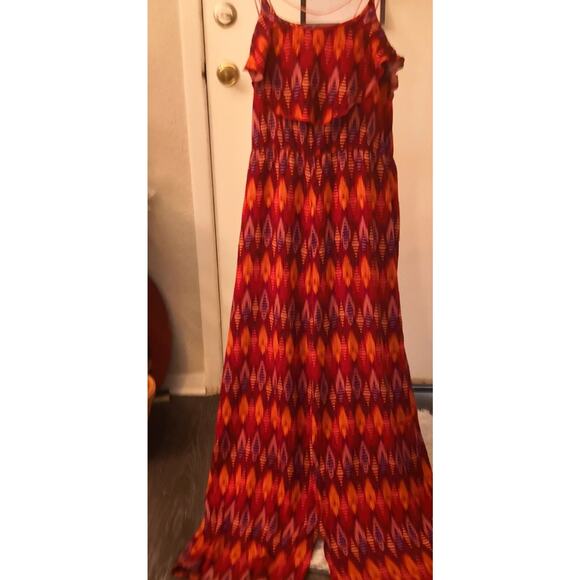 Hot Swag Multi-Color Keyhole Back Jumpsuit M Dopamine Boho Coconut Girl Prints - Picture 3 of 9